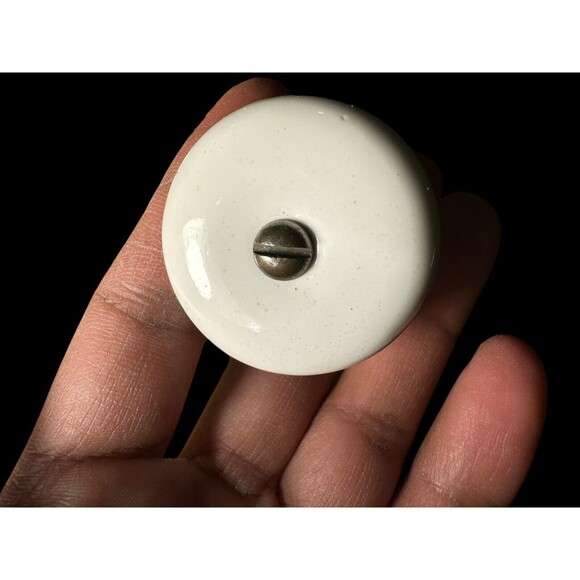 Porcelain White with Pink Rose & Gold Trim VTG  Drawer Pulls Mix lot of 11 - Picture 6 of 11